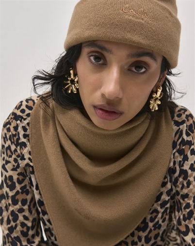 Lala Berlin - Triangle Solid M Tørklæde - Cashmere Blend Earth